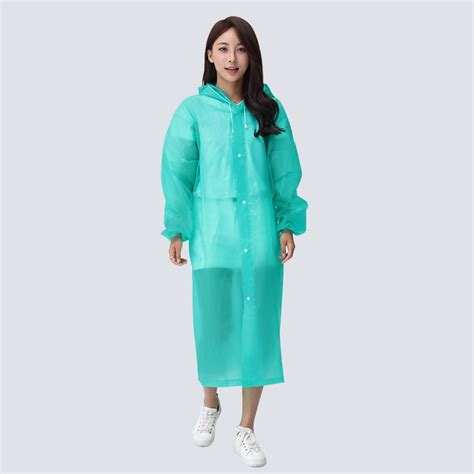 Reusable Baju Hujan Dewasa Raincoat Adult Thick Wear Resistant Waterproof Rain Coat Fashion