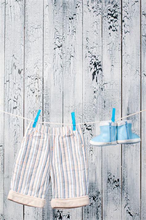 Baby Clothes Hanging On The Clothesline Stock Image Image Of Hang