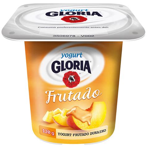 Yogurt Gloria Frutado Durazno Vaso 120g Plazavea Supermercado