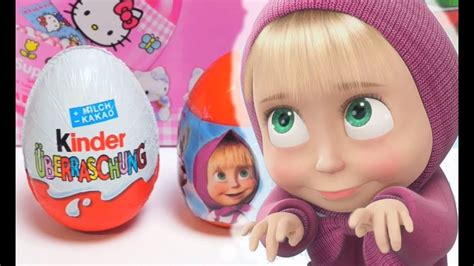 Маша и Медведь Masha And The Bear And Kinder Surprise Eggs Youtube