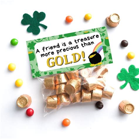 St. Patrick's Day Treat Bag Topper | Printable Gift Ideas | St patrick day treats, St patrick 