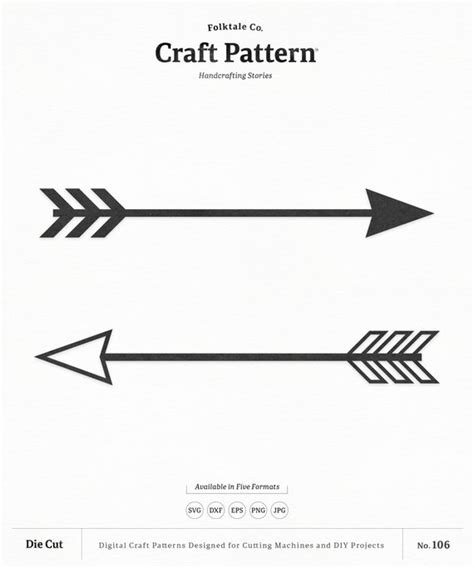 Arrow Svg Craft Pattern Arrow Svg Cut File Tribal Arrow Etsy