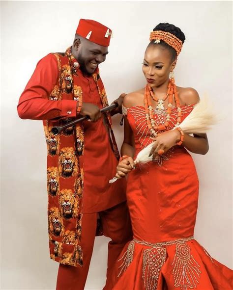 Igbo Traditional Wedding Couples Outfit Etsy In 2022 Nigerian