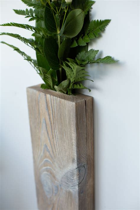 Wood Wall Hanging For Faux Greenery And Flowers Wooden Wall Etsy