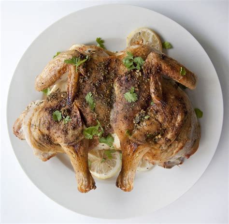 Garlic And Lemon Spatchcock Chicken