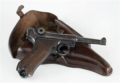 Wwii German P08 Luger Pistol By Mauser With Holster Rr Auction