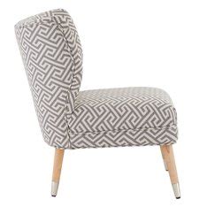 Grey Geometric Pattern Chair 9936 Category 