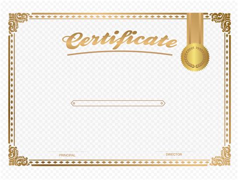 Hd Gold Certificate Background Template Png Citypng