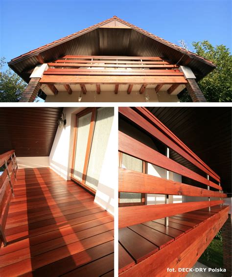 Balustrady Na Balkon Drewniany Deck Dry Wielkopolska