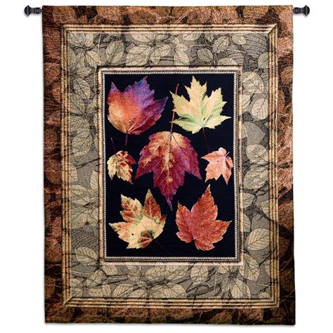 Autumn Glory Maple Woven Tapestry Wall Art Hanging Rustic Earthy