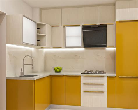 Modern Compact Modular L Shaped Kitchen Design Idea Livspace