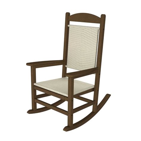 Rockers and gliders outdoor gliders are a great alternative to traditional rocking chairs. Shop POLYWOOD Presidential Teak/White Loom Plastic Patio ...