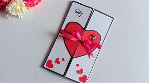 Handmade Greeting Card For Valentine Day Beautiful Handmade Valentine
