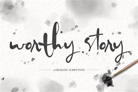 Worthy Story Script Font Script Fonts Creative Market