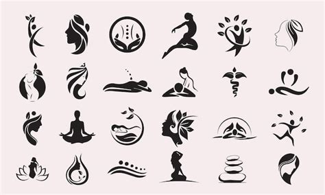 Premium Vector Set Of Massage Related Vector Icons Includes Such Icons As Spa Salon Massage