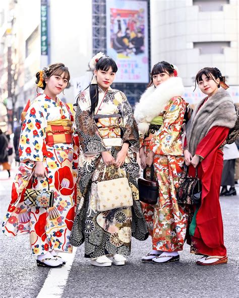 tokyo fashion traditional japanese furisode kimono on the streets of shibuya tokyo on japan s