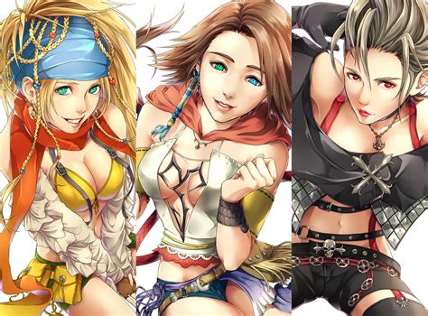 Yuna Rikku Thief Gunner And Paine Final Fantasy And More Drawn By Hiromyan Danbooru