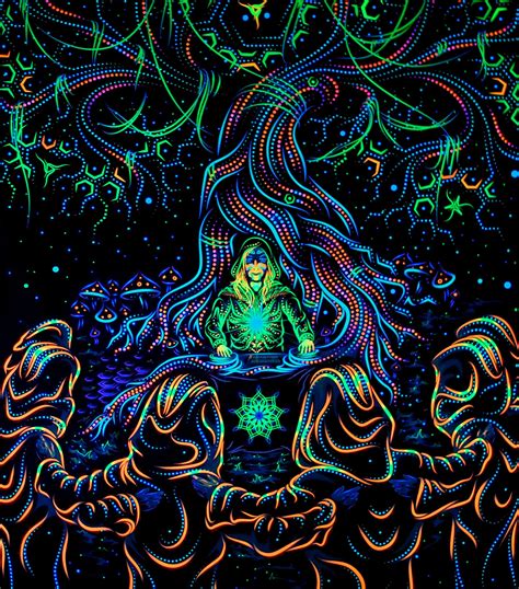 Trippy Tapestry Psychedelic Spiritual Psyart Nature Etsy