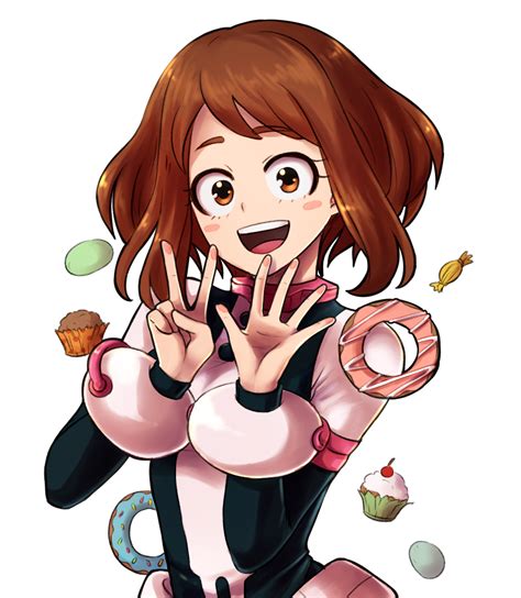 I Drew Ochako For The 250k Banner Here It Is With Transparent Bg R