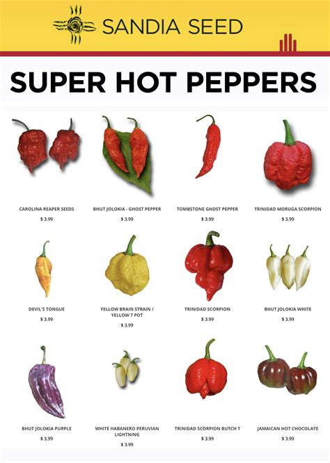 Types Of Hot Peppers Sandia Seed Company