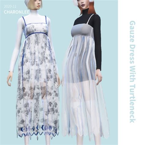 Dress With Turtleneck From Charonlee • Sims 4 Downloads