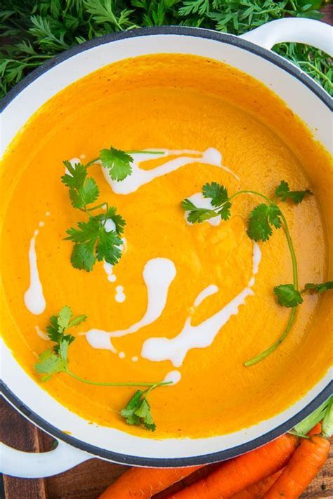 Creamy Curried Coconut Carrot Soup Recipe Carrot Soup Carrot Soup