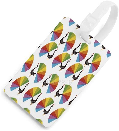 Buy Luggage Tag With Name Id Card Silicone Travel Bag Tag Peacock