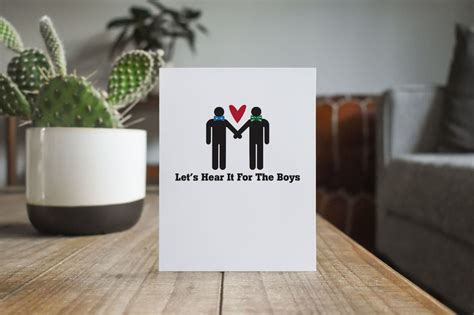 Gay Wedding Card Gay Marriage Card Lgbt Card Let S Hear Etsy