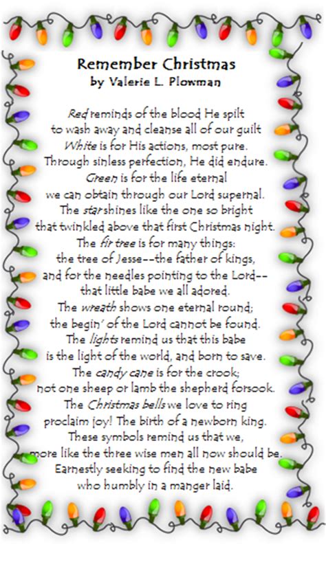 Poem By Valerie L Plowman Christmas Poems Christmas