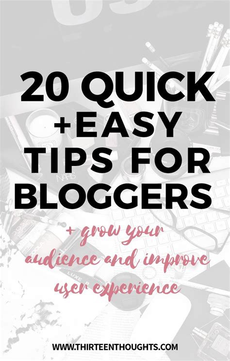 20 Quick And Easy Blogging Tips Blogging Tips Blog Tips Blogging Advice