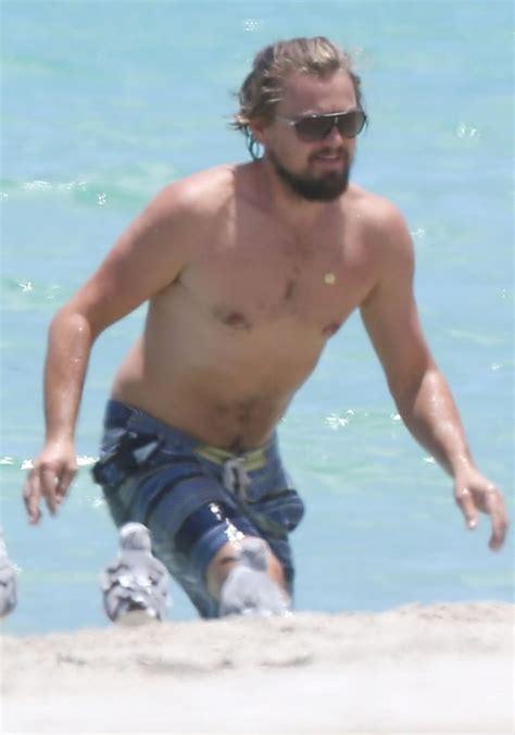 Shirtless Leonardo DiCaprio In Miami Beach 2014 Pictures POPSUGAR