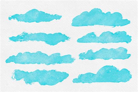 Free Vector Watercolor Clouds Collection