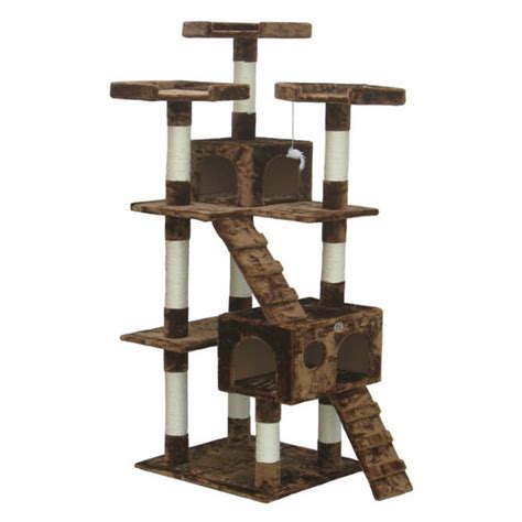 Go Pet Club 72 In Cat Tree And Condo Scratching Post Tower Brown