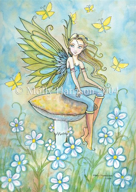 Cute Fairy Art Print By Molly Harrison