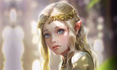 Hd Wallpaper Elf Illustratio N Girl Fantasy Art Princess Elven Princess Wallpaper Flare