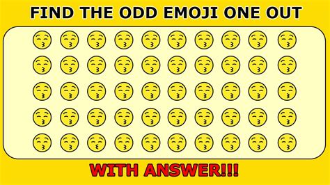 find the odd one out emoji game youtube