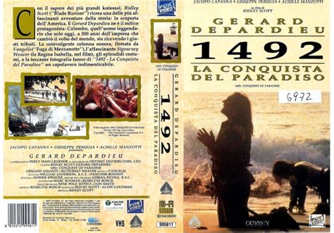 1492 Conquest Of Paradise 1992 On Fox Video Italy Vhs Videotape