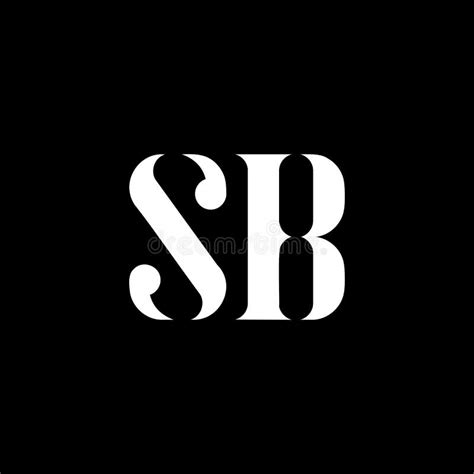Sb S B Letter Logo Design Initial Letter Sb Uppercase Monogram Logo