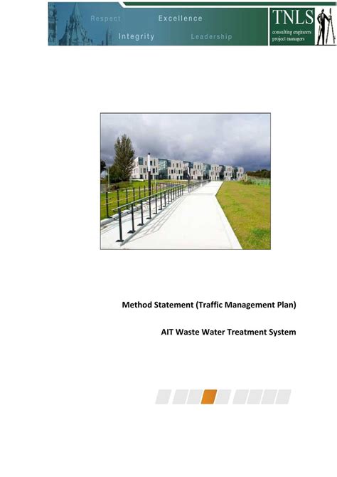 Method Statement Traffic Management Plan By Tnls Ltd Issuu