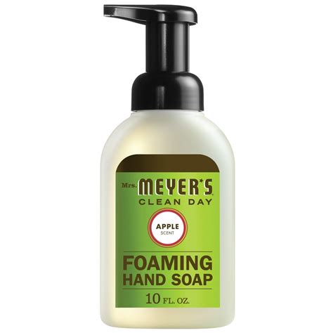 Mrs Meyers Clean Day Foaming Hand Soap Apple Scent 10 Ounce Bottle