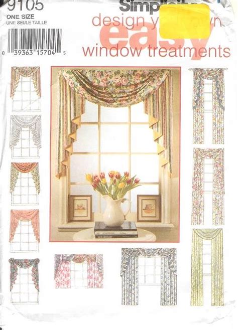 Simplicity Window Treatment Covering Curtains Drapes Home Decor Sewing