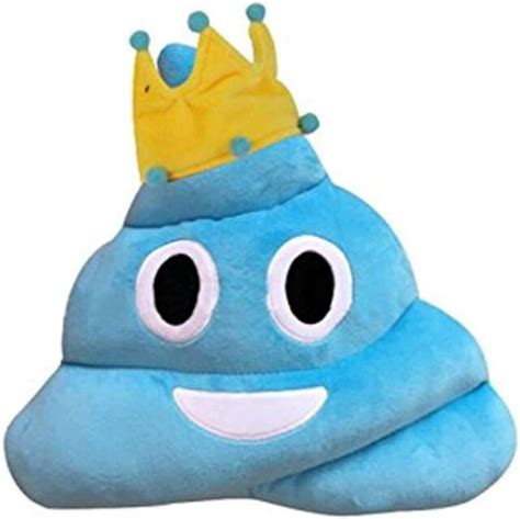 Pink Purple Blue Color Princess Queen Crown Poop Emoji Pillow Soft