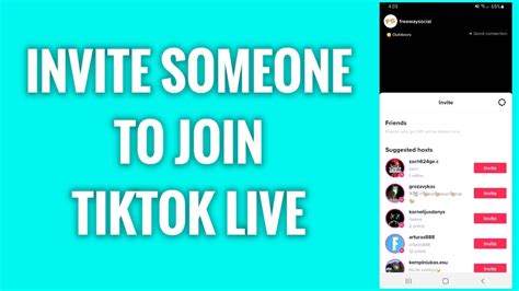How To Invite Someone To Join Tiktok Live Youtube