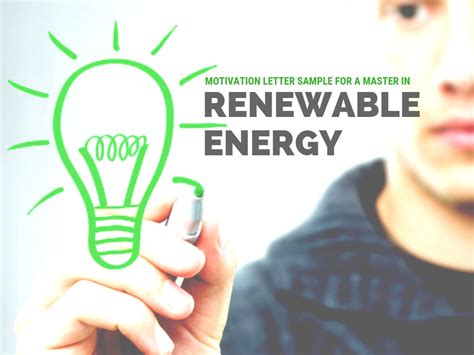 Sample Motivation Letter For Master Degree In Renewable Energy