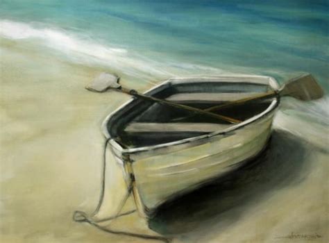 Rowboat On Beach By Wendy Mcarthur Rowboat Painting Row Boat Boat