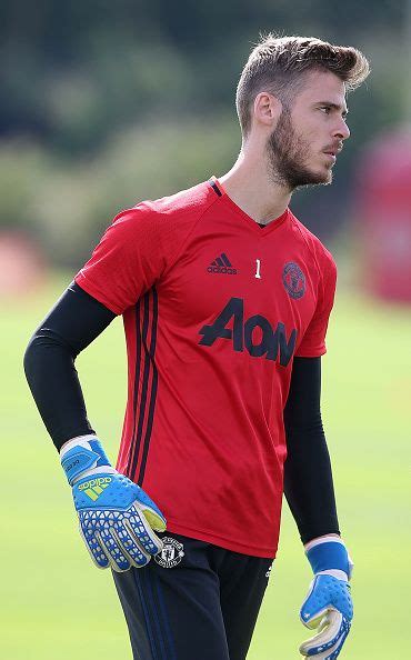 David De Gea Of Manchester United Looks On During A First Team Training