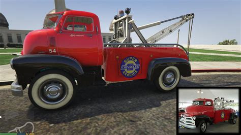 In grand theft auto v, the two towtrucks share names and manufacturers. GTA 5 1954 Chevrolet Towtruck Mod - GTAinside.com