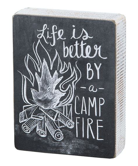 Look At This Zulilyfind Camp Fire Chalk Box Sign By Primitives By