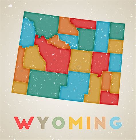 Wyoming Map Stock Vector Illustration Of Northern 216873997