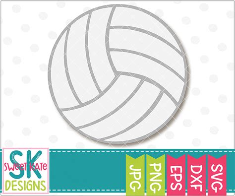 Volleyball Svg Dxf Eps Png  Sweet Kate Designs